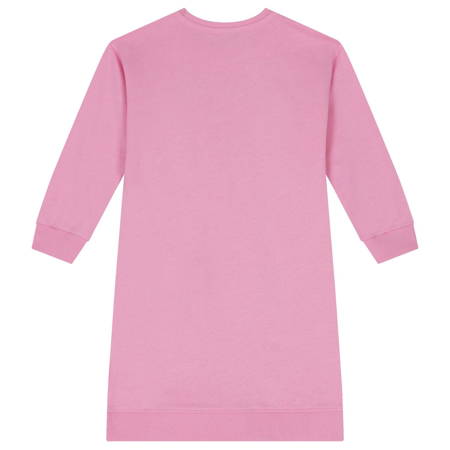 Girls Pink Teddy Bear Logo Dress, 4, hi-res image number null