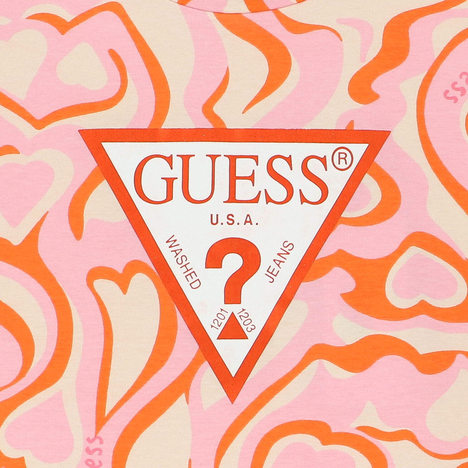 Girls Ivory, Pink & Orange Logo T-Shirt, 1, hi-res