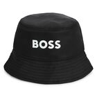Boys Black Logo Reversible Hat, 1, hi-res
