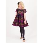 Girls Black Tiered Dress, 1, hi-res