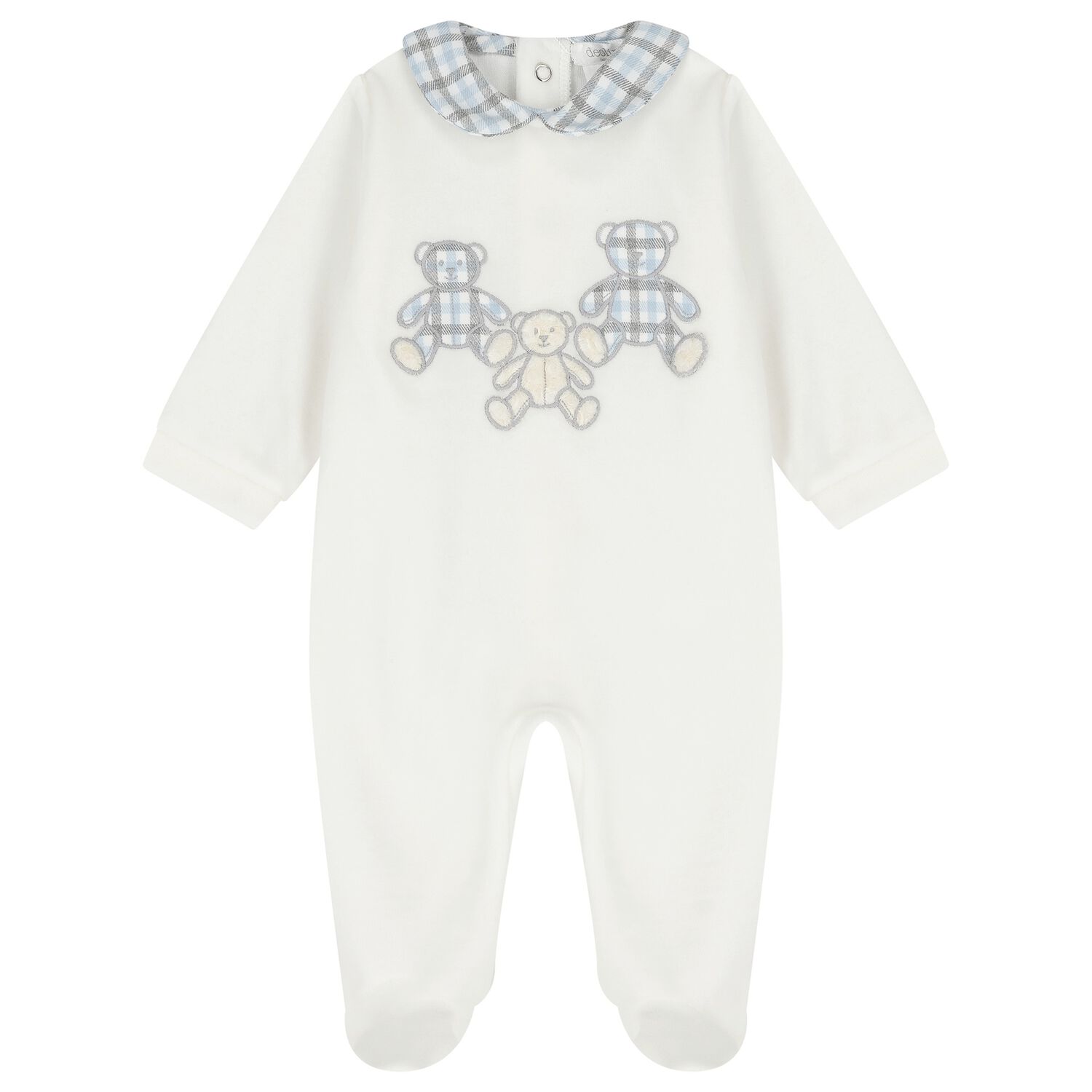 Baby Boys Ivory Teddy Bear Babygrow, 1, hi-res