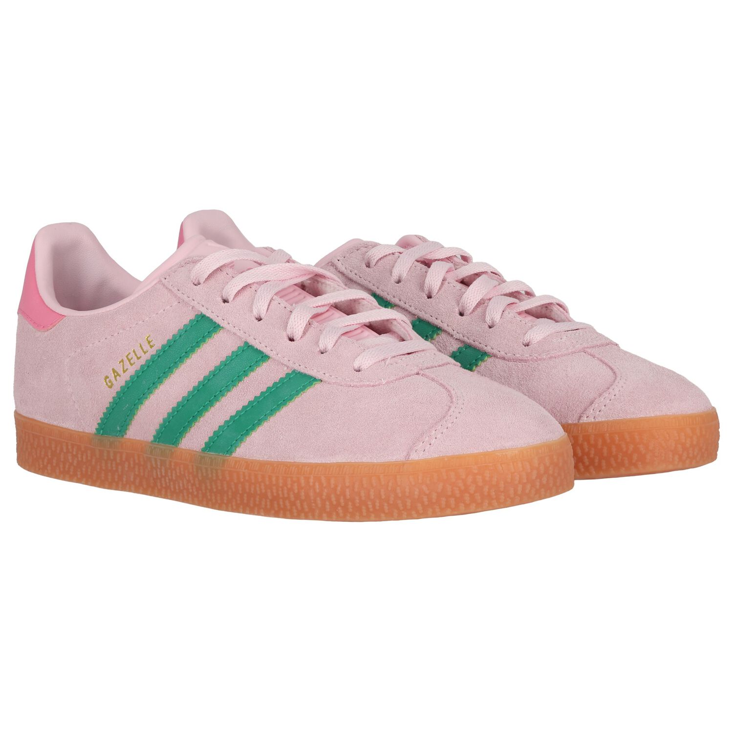 Girls Pink Gazelle Trainers, 1, hi-res