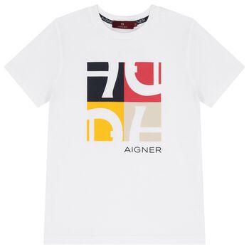 Boys White Logo T-Shirt