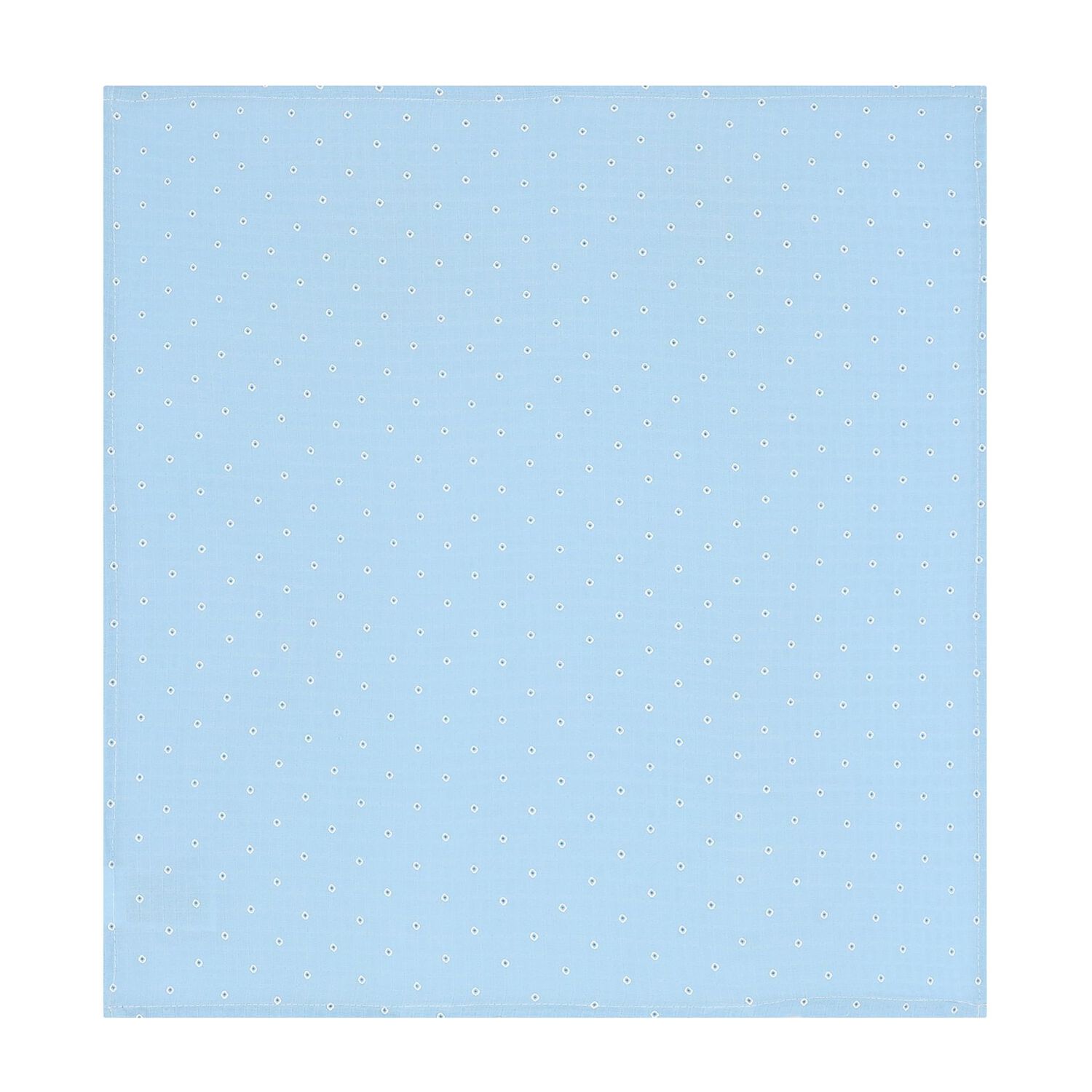 Baby Boys White, Ivory & Blue Muslin Swaddles (3-Pack), 1, hi-res