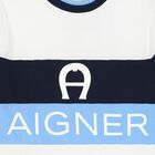 Boys White, Navy & Light Blue Logo T-Shirt, 3, hi-res