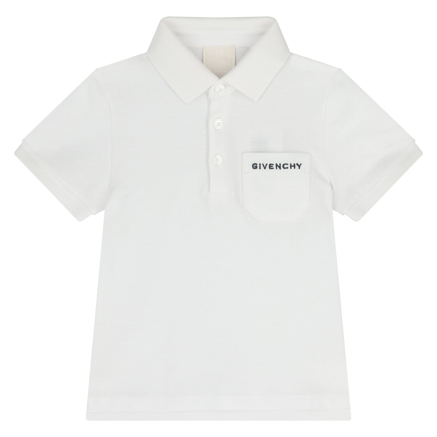 Younger Boys White logo Polo Shirt, 1, hi-res