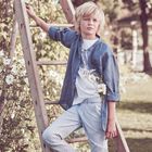 Boys Blue & White Trousers, 1, hi-res
