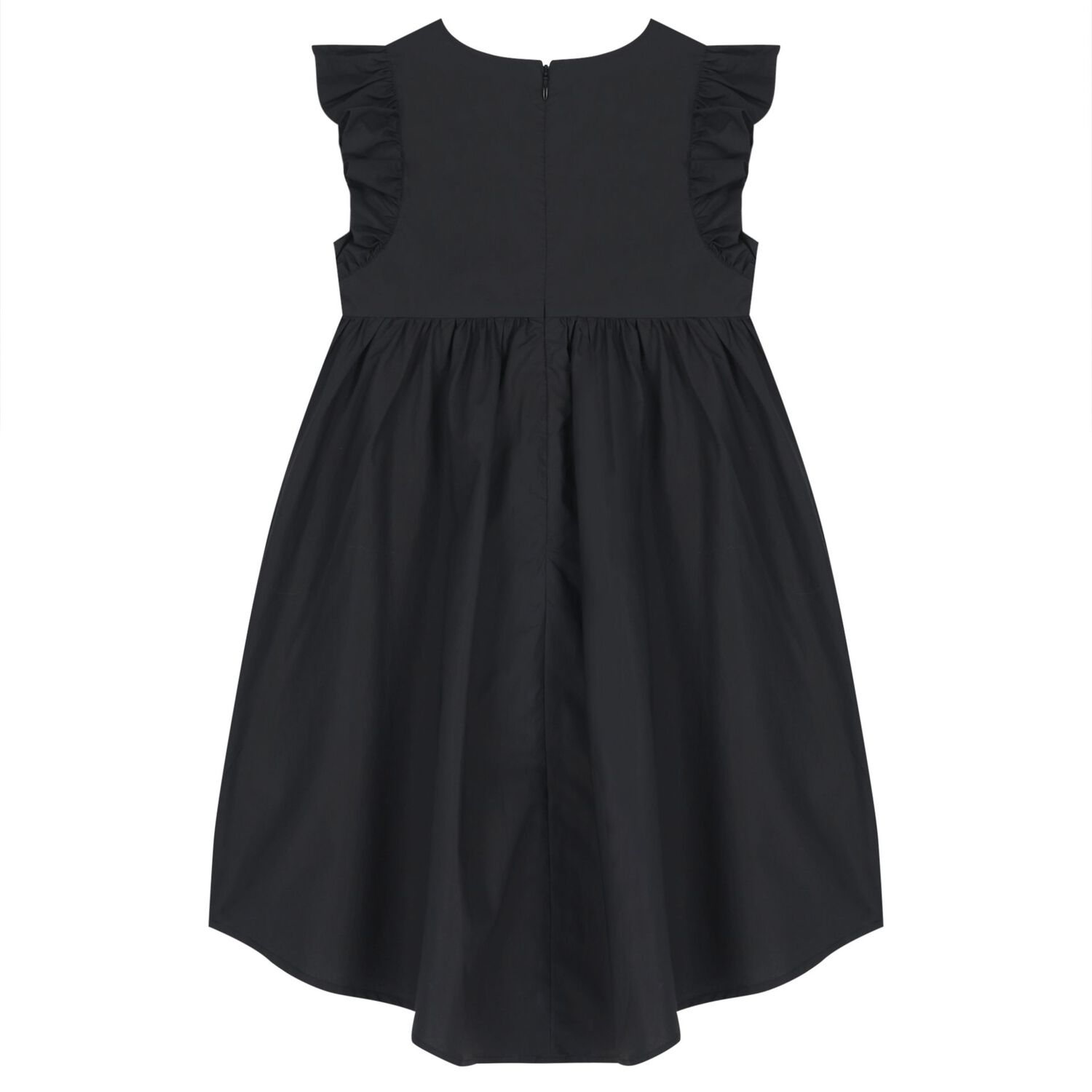 Girls Black Rhinestone Logo Dress , 1, hi-res