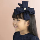 Girls Navy Blue & Gold Headband, 1, hi-res