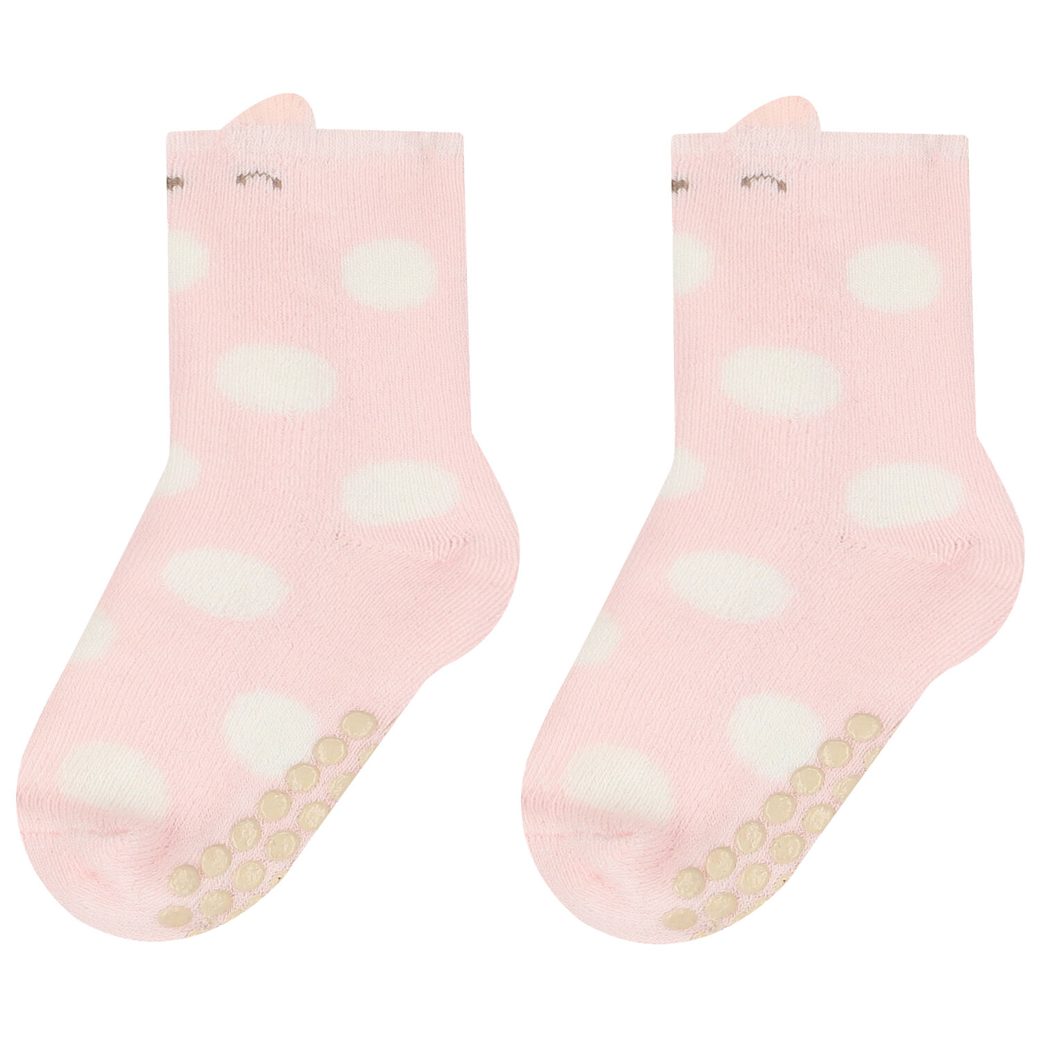 Baby Girls Pink & Ivory Socks, 2, hi-res