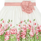 Girls White & Pink Floral Dress, 2, hi-res