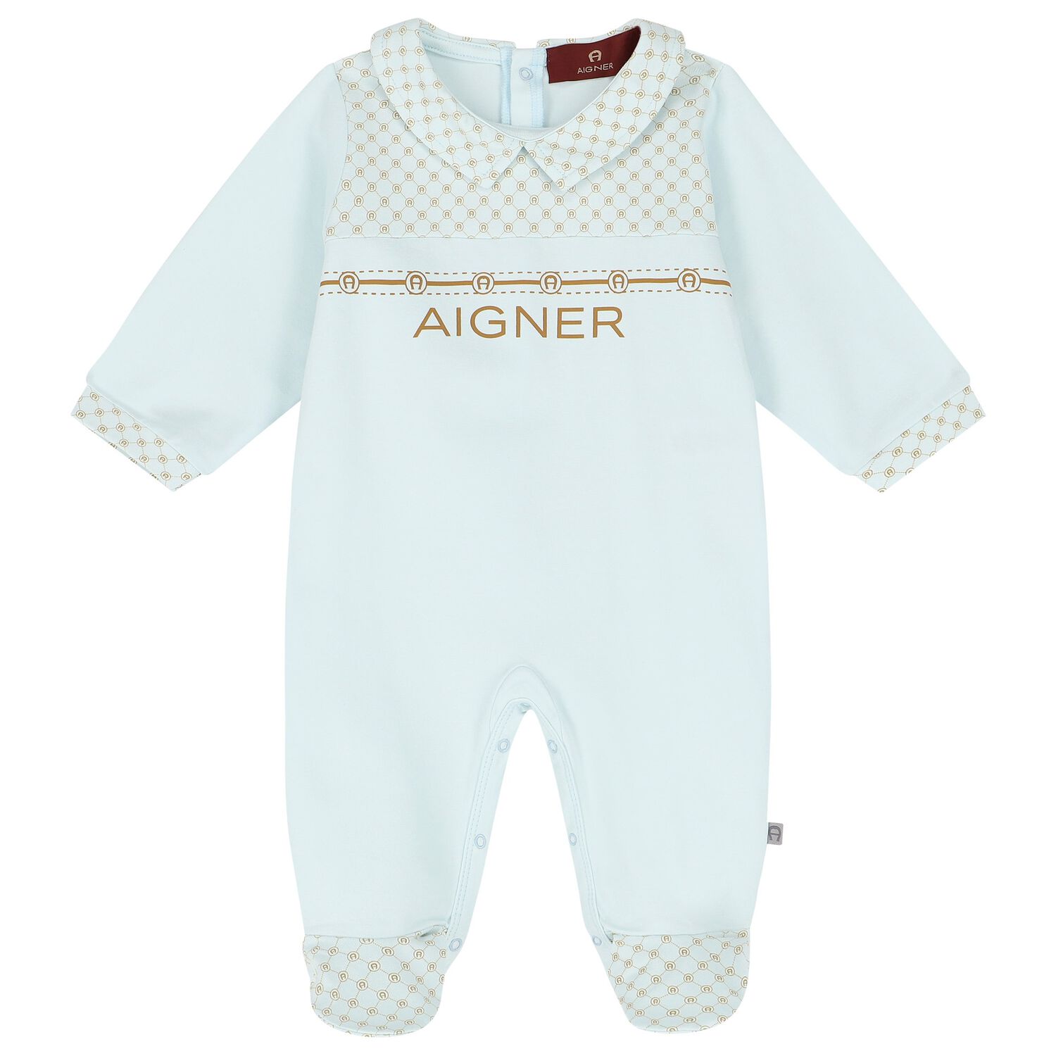 Baby Boys Blue Logo Babygrow, 2, hi-res