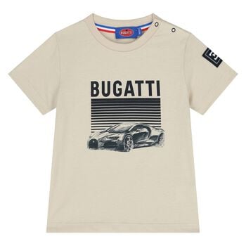 Younger Boys Beige Logo T-Shirt