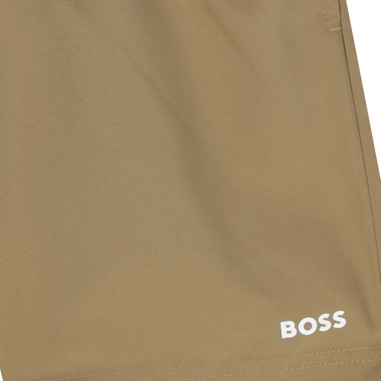 Boys Beige Logo Swim Shorts, 1, hi-res