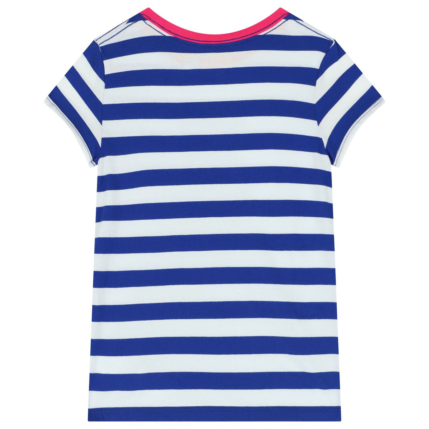 Girls White & Blue Striped Polo Bear T-Shirt, 1, hi-res image number null