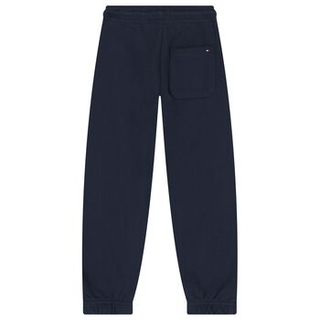 Boys Navy Blue Logo Joggers