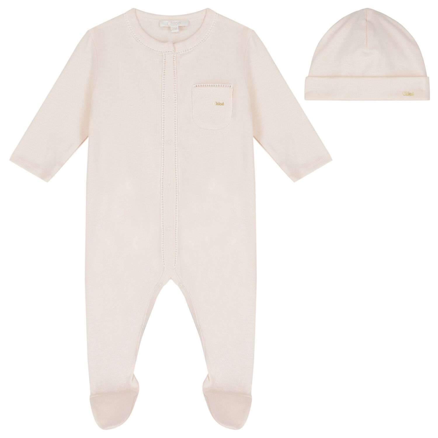 Baby Girls Pink Logo Babygrow Gift Set, 1, hi-res