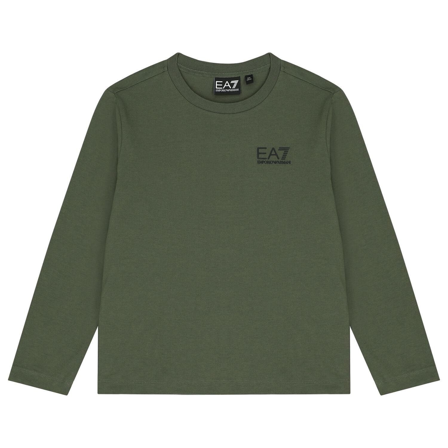 Boys Green Logo Long Sleeve Top, 4, hi-res