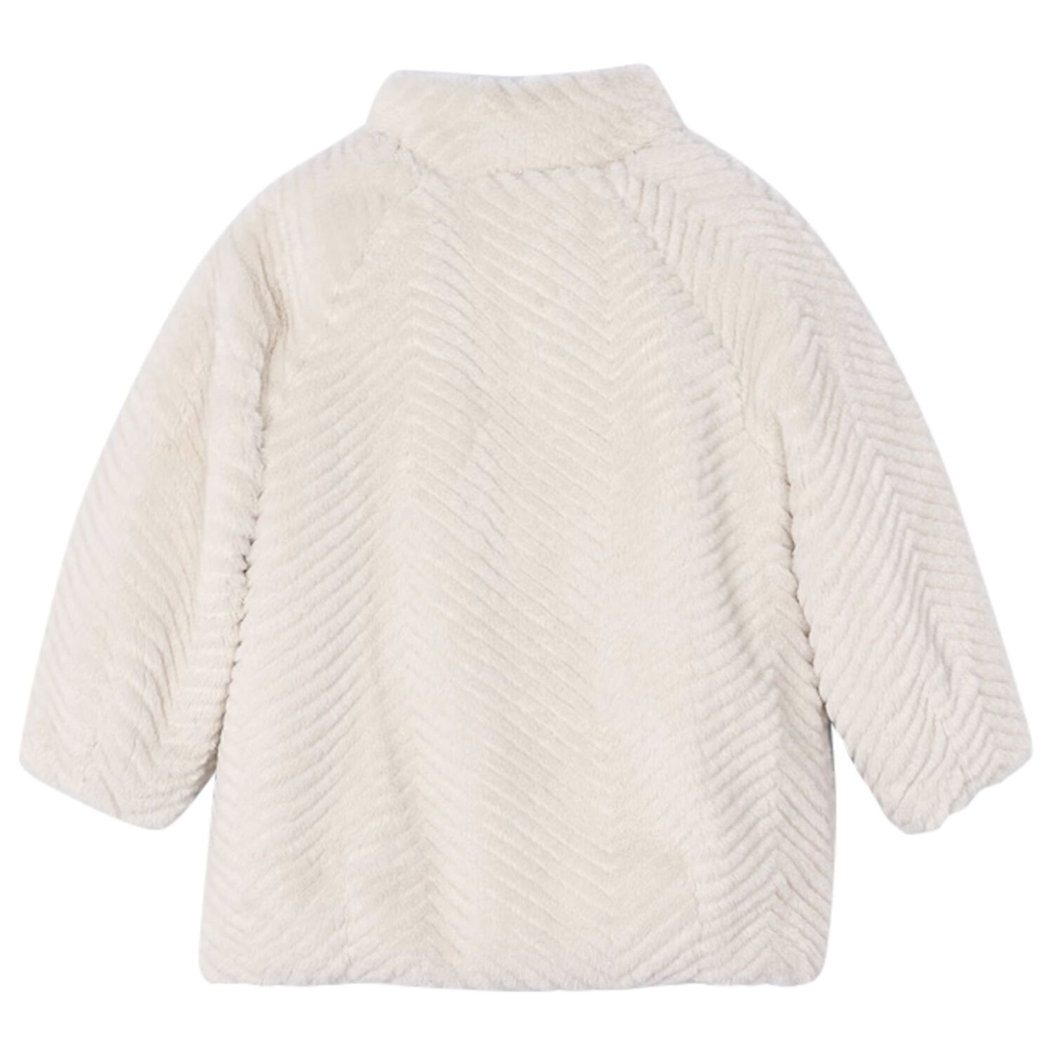 Girls Ivory Fur Coat, 1, hi-res