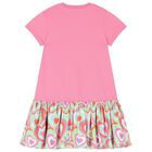 Girls Pink Sequin Heart Dress, 1, hi-res