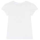 Girls White & Pink Chiffon Skirt Set, 1, hi-res