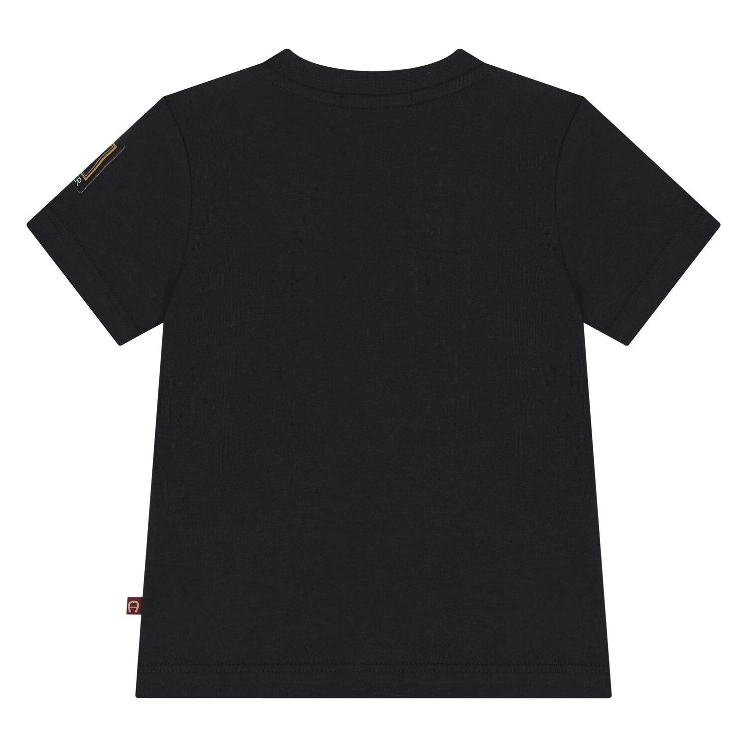Younger Boys Black Logo T-Shirt, 3, hi-res