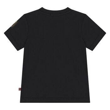 Younger Boys Black Logo T-Shirt