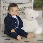 Boys Navy Blue Trousers, 1, hi-res