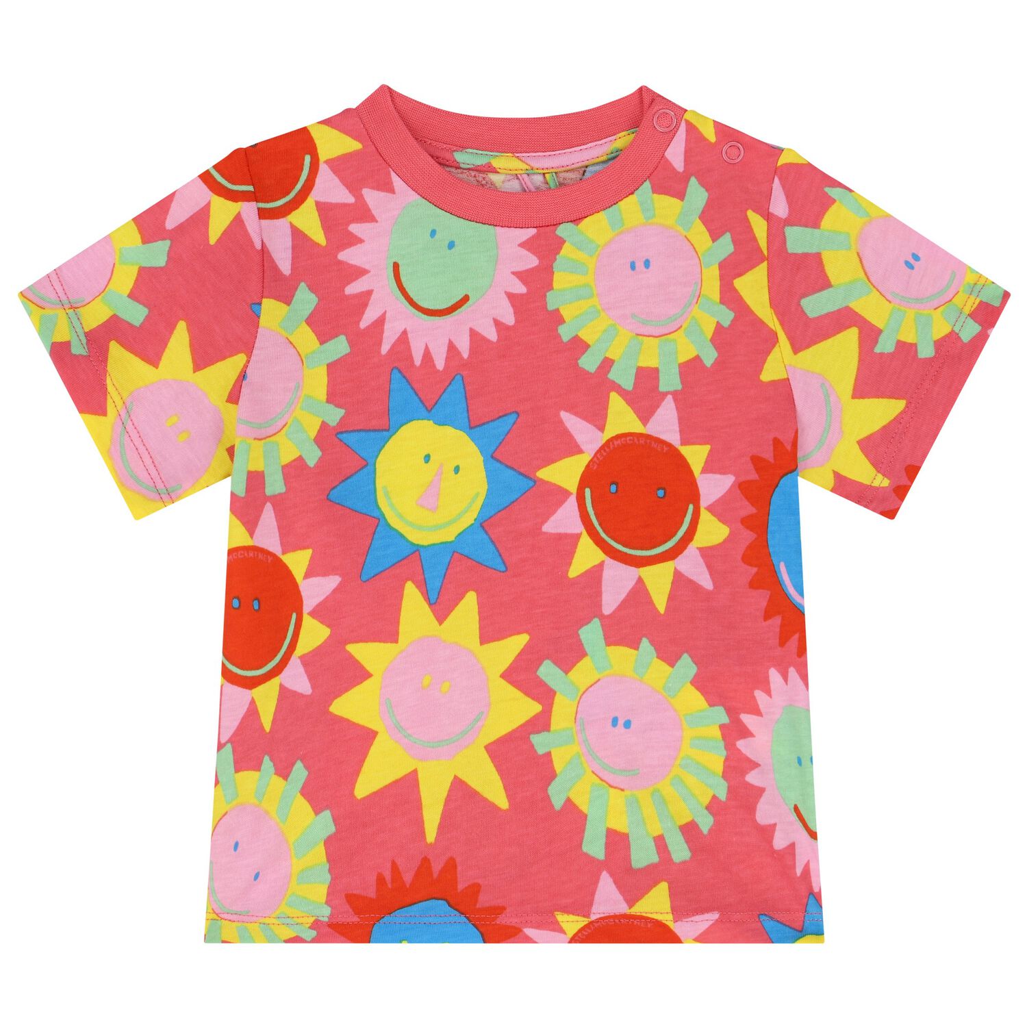 Younger Girls Pink Sun T-Shirt, 1, hi-res image number null