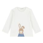 Baby Boys Beige, White & Blue 3 Piece Tracksuit, 1, hi-res