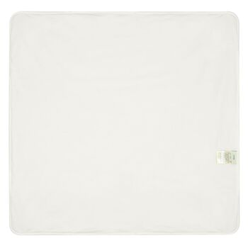 Beige Teddy Bear Logo Baby Blanket