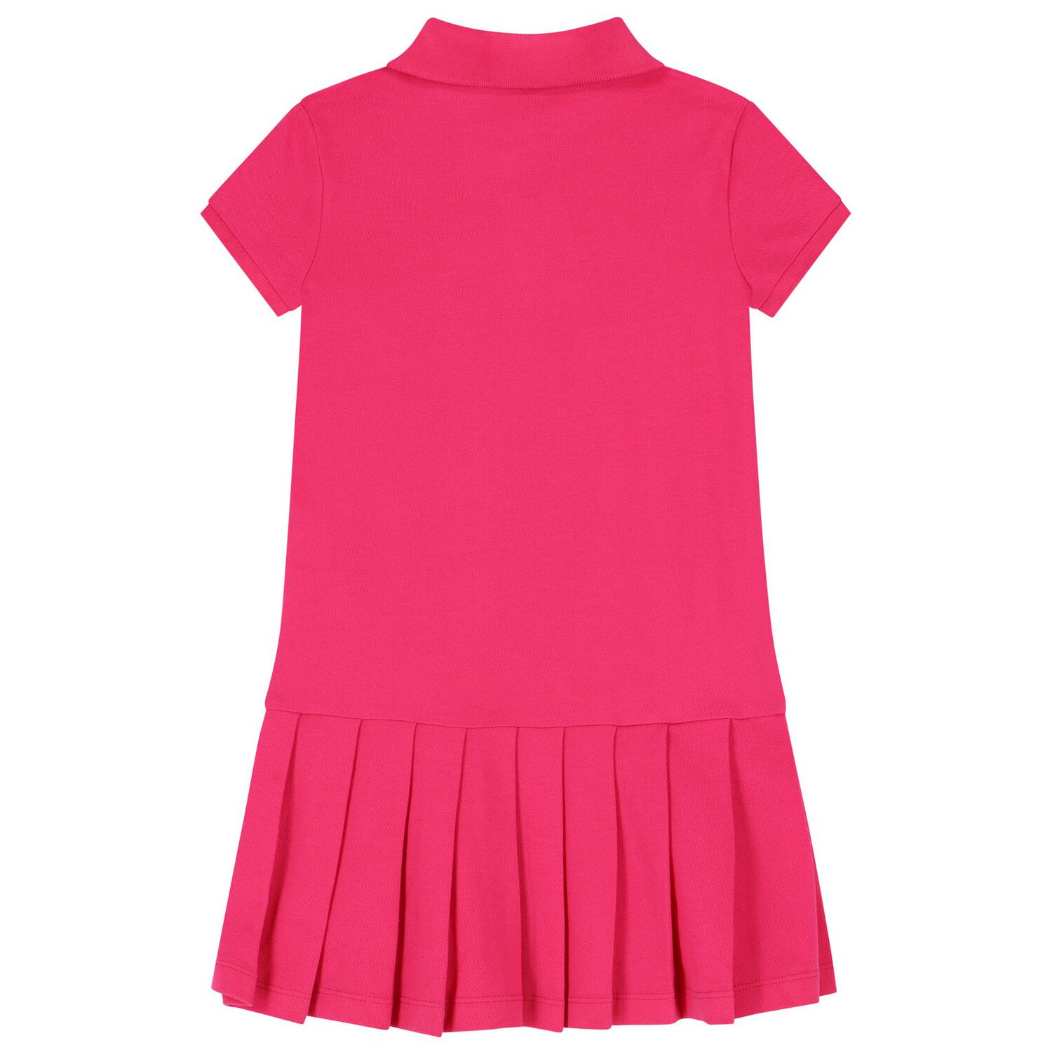 Girls Pink Logo Polo Dress, 2, hi-res image number null