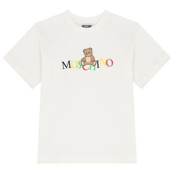 White Teddy Bear Logo T-Shirt