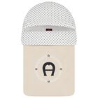 Beige & White Logo Baby Nest, 1, hi-res