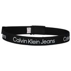 Boys Black Logo Belt, 1, hi-res