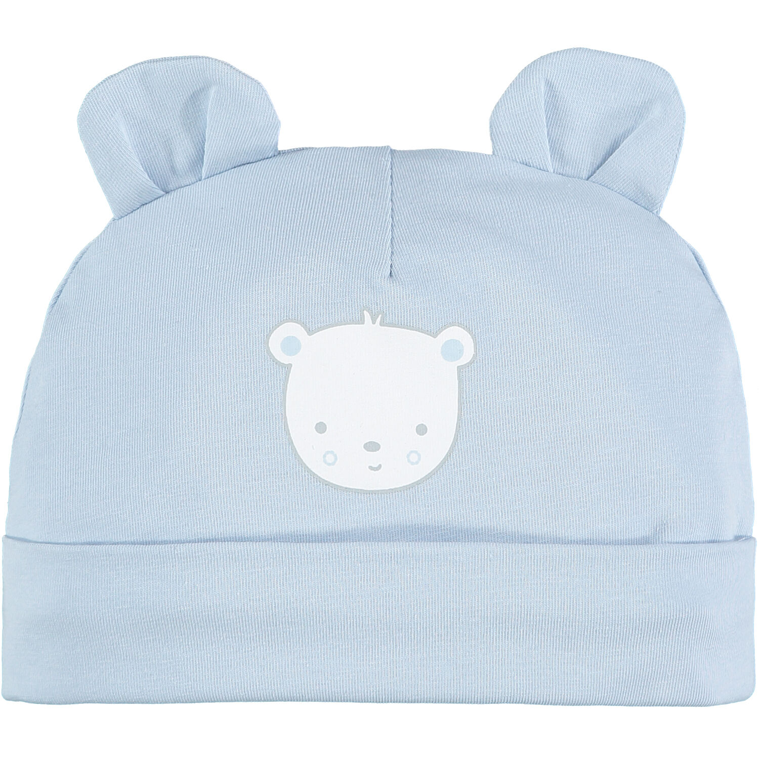 Baby Boys Blue Teddy Hat, 1, hi-res