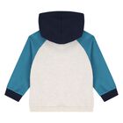 Younger Boys Blue & Beige Tiger Tracksuit Set, 1, hi-res