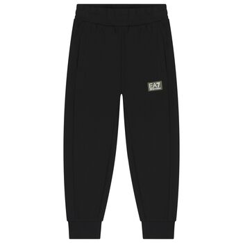 Boys Black Logo Joggers