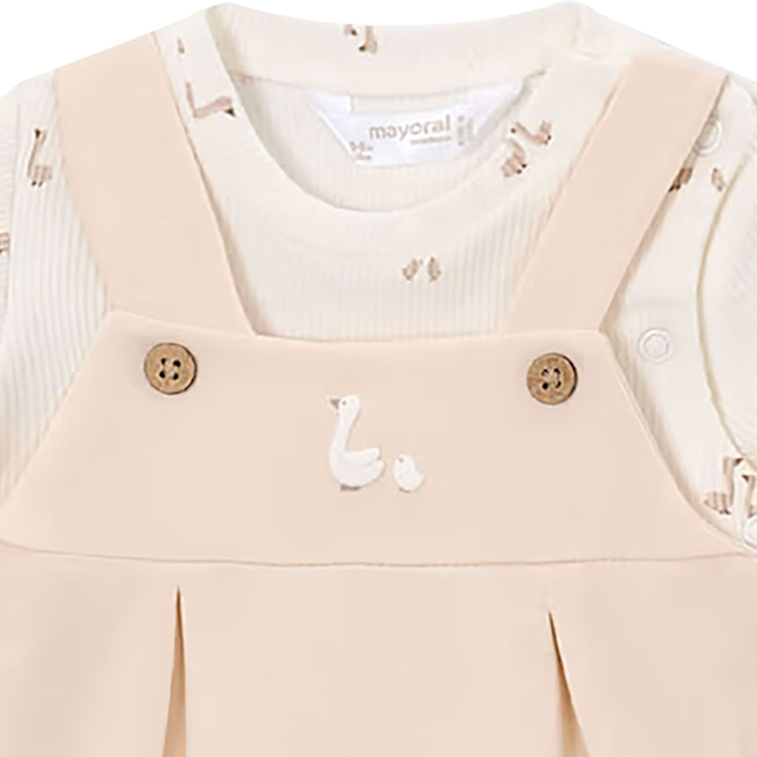 Beige & Ivory Baby Romper, 3, hi-res