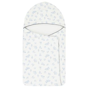 Baby Boys Ivory & Blue Logo Nest