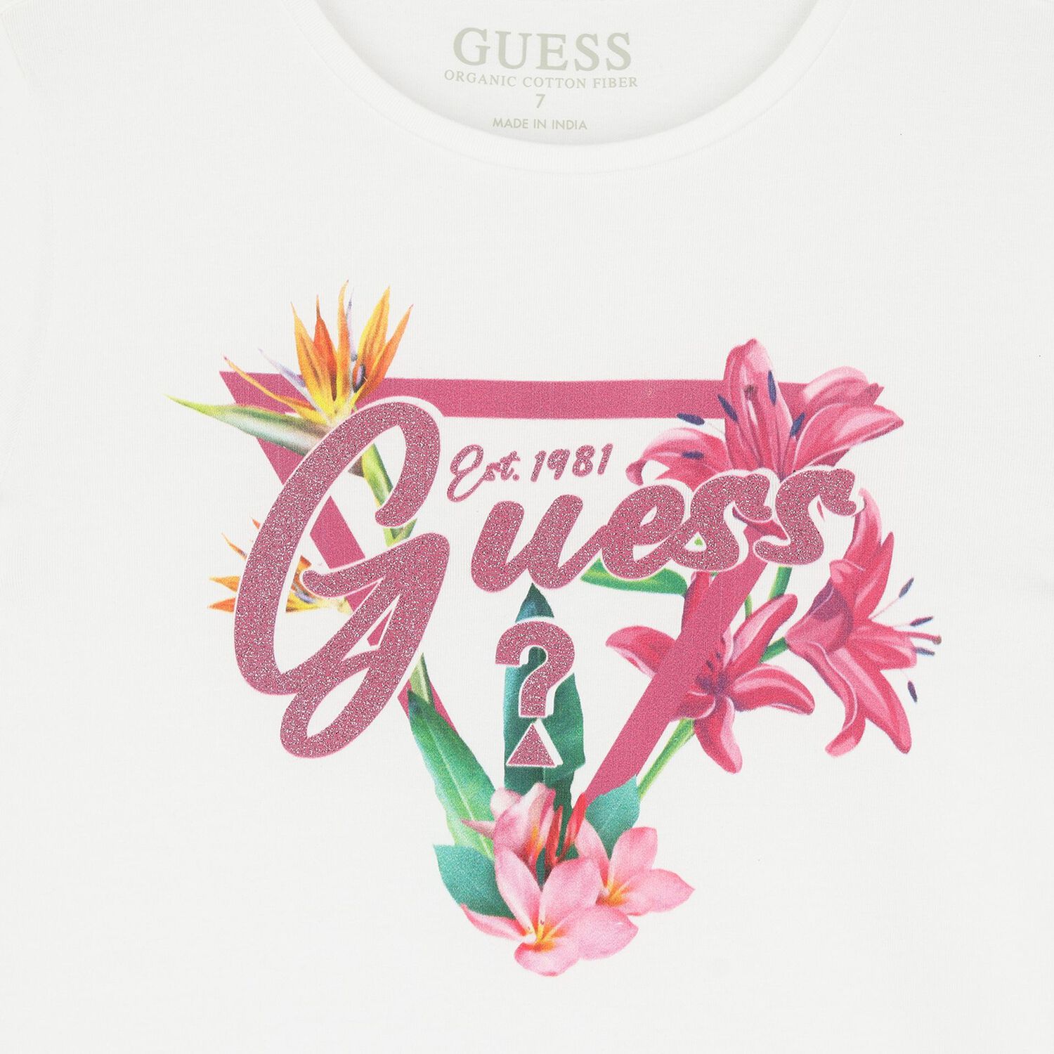 Girls White Logo T-Shirt, 1, hi-res
