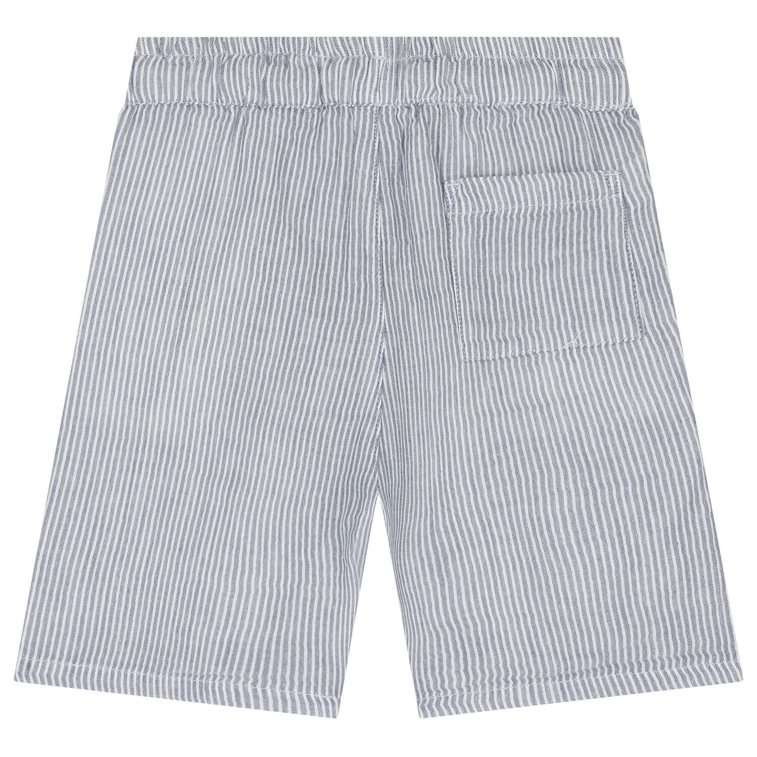 Boys White & Navy Striped Shorts Set, 1, hi-res