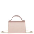 Girls Pink Crepe Handbag, 1, hi-res