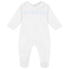 Baby Boys White Babygrow, 1, hi-res