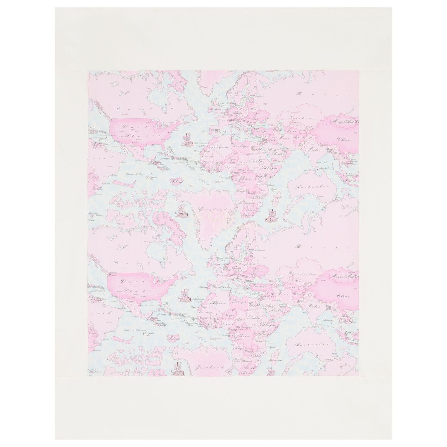 Baby Girls Ivory & Pink Geo Map Babygrow Gift Set, 2, hi-res