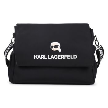Black Ikonik Karl Logo Changing Bag
