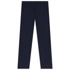 Boys Navy Blue Trousers, 1, hi-res