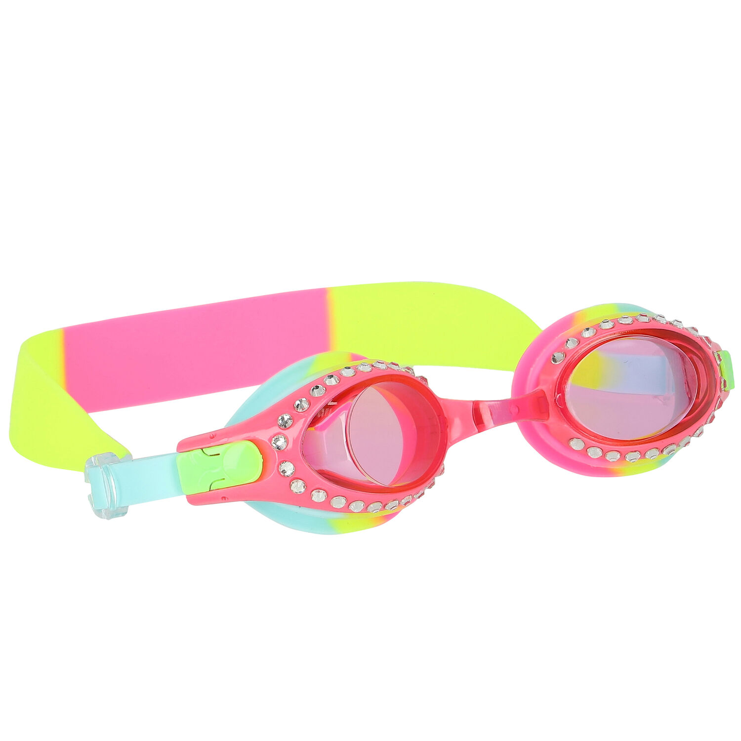 Girls Pink Swimming Goggles, 1, hi-res