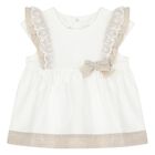 Younger Girls Ivory & Beige Dress Set, 1, hi-res