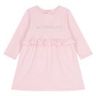 Younger Girls Pink Logo Dress, 1, hi-res